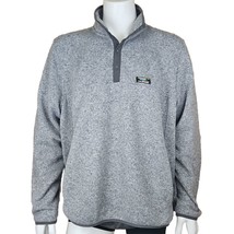 LL Bean Better Sweater Fleece Pullover Mens XXL Gray Snap T Slightly Fitted - £38.76 GBP