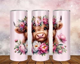 Skinny Tumbler with Straw, 20oz/30oz, Baby Highland Cow, awd-256 - £28.90 GBP+