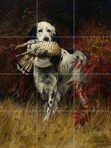 Game Bird Hunting Dog Cocker Spaniel Ceramic Tile Mural Backsplash Medallion - £46.96 GBP+