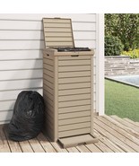 vidaXL Outdoor Garbage Bin Light Brown 16.1&quot;x16.1&quot;x33.9&quot; Polypropylene - €179,25 EUR