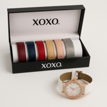 XOXO Womens Watch Set 6 Interchangeable Bands Boxed Rose Gold Tone - Not... - $20.71 CAD