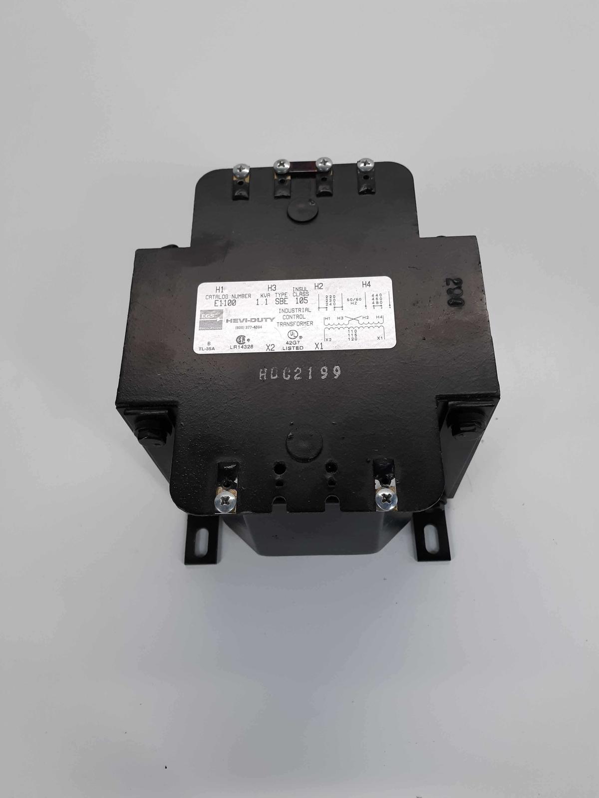 EGS Hevi-Duty E1100 1.1 SBE 105 Industrial Control Transformer Pri. 220/... - $69.50