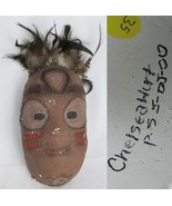 Vintage Native American mask ESTATE SALE feathers &quot;Chelsea Hurt&quot; PAPER M... - $149.99