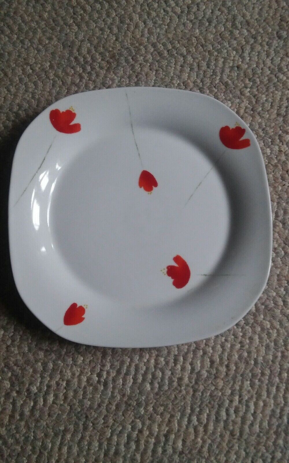 Home 10 Inch Floral Sandwich Poppies Dinner Plate - $8.99