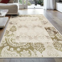 BLUENILEMILLS Vintage Medallion Indoor Area Rug Collection  5&#39; x 8&#39;, Beige - £60.13 GBP