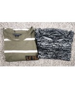 Banana Republic Women Top Med Green Fitted Low Tee &amp; Gray Pleated Back L... - $26.00