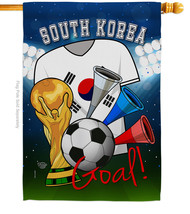 World Cup South Korea Soccer House Flag 28 X40 Double-Sided Banner - £29.73 GBP