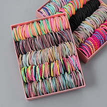 100pcs/lot Hair bands Girl Candy Color Elastic Rubber Band Hair band Child Baby  - £7.95 GBP+