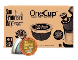 San Francisco Bay OneCup Donut Shop Blend Coffee 80 to 320 K cup Pick Any Size  - $57.99+