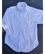 Vintage 80&#39;s Guess USA Georges Marciano Blue Print LS Shirt Logo Patch-s... - €15,58 EUR