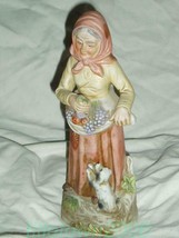 Homco Old Farm Woman Figurine #1417 Home Interiors - £7.99 GBP