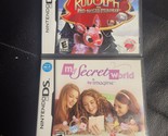 LOT OF 2: Rudolph the Red-Nosed Reindeer + MY SECRET WORLD Nintendo DS/ ... - $7.91