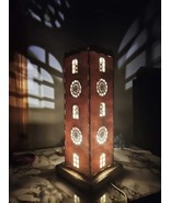 Handmade Wooden Castle Tower Night Lamp With Led Usb Lights Medieval Vik... - $50.25