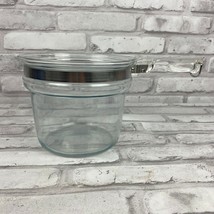 Pyrex Flameware 6283U 1½ qt Vintage Glass Saucepan w/ Stainless Steel Band - $26.41