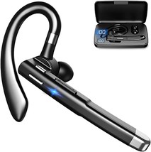 Bluetooth Earpiece for Cell Phones Bluetooth V5.1 Headset with Charging Case Wat - £39.16 GBP