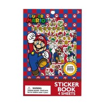 Super Mario Sticker Book (4 Sheets) Over 300 Stickers