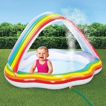 KOVOT Children&#39;s Inflatable Outdoor Rainbow Sprinkle Pool | Baby Pool wi... - £23.58 GBP