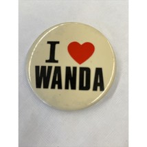 I Love Wanda Vintage 1980s Pinback Button - $11.49