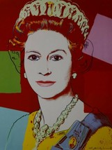 THE CROWN FANS ! Queen Elizabeth lithograph by Andy Warhol. #UniqueGift POP Art - £183.62 GBP