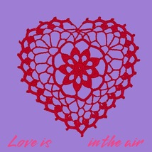 Handcrafted Valentine Heart Doily (red) - $10.00