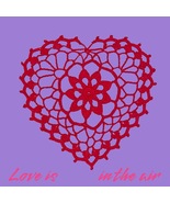 Handcrafted Valentine Heart Doily (red) - £7.86 GBP