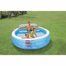 Family Lounge Pool Blue White Plastic - $90.08