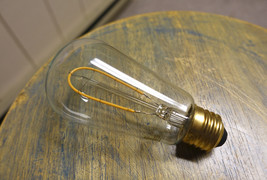 LOT: 4x LED Edison Bulbs ST18, Curved Vintage Hairpin Filament, 2 watt (25w)M... - $48.96