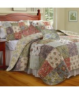 King size 100% Cotton Floral Quilt Set with 2 Shams and 2 Pillows - $430.82 CAD