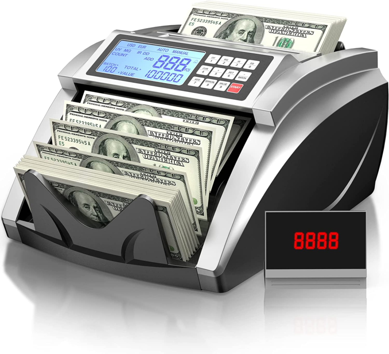 Money Counter Machine with Value Bill Count, Bill Counter for Dollar, Eu... - $195.57