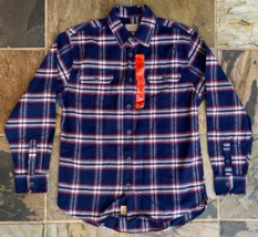 JACHS Flannel Button Up Shirt - Men's M - Blue Red White Plaid - $19.50