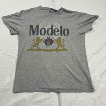 Modelo Beer Mexico Unisex T-Shirt Heather Grey Crew Neck Short Sleeves G... - $17.82