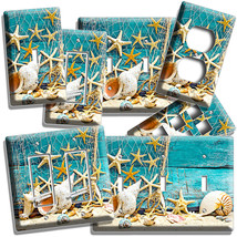 Rustic Nautical Seashells Fish Net Light Switch Wall Plates Outlet Oc EAN Ic Decor - £9.63 GBP+