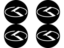 Kia broken K  - Set of 4 Metal Stickers for Wheel Center Caps Logo Badges Rims  - $24.90+
