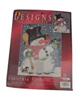 Designs For The Needle Counted Cross Stitch &quot;Snowman with Birds&quot; #309847 - £8.49 GBP