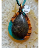 pecan wood pendant - $38.00