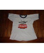 Vtg 70&#39;s White Ringer Mister Rogers&#39; Neighborhood Trolley T-shirt Fits C... - £38.10 GBP