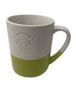 Starbucks Green White Porcelain Mermaid 2014 Ceramic Coffee Mug 12 Oz - £9.74 GBP