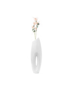 Uniquewise 29.5 x 10 x 8 in. Modern Metal Large Floor Vase White - $3,003.52 MXN