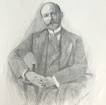 Dr J.P.C. Foster Yale Anatomy Professor 1906 Lithograph Printing DWAA21 - $24.99