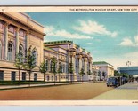 Metropolitan Museo Di Arte Street Vista New York Nyc Ny Lino Cartolina Q2 - $4.04