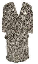 Liz Roberts Vintage Dress Size 12 Secretary Black Geometric mod belted d... - £15.63 GBP