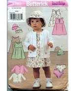 BUTTERICK PATTERNS B3782 Infants&#39; Jacket, Dress, Panties and Hat, Size S... - $14.57