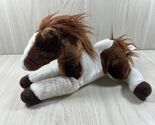 Aurora Flopsie Tola 12" plush brown white horse pony stuffed animal lyin... - $10.29