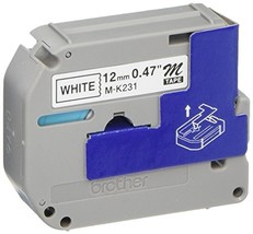 Brother M231 Lettering Tape, 12mm, 0.47in x 26.2ft (12mm x 8m) - $17.58