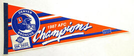 Vtg NFL Football Pennant-Denver Broncos Super Bowl XXII-30" Banner-1987 ... - $12.00
