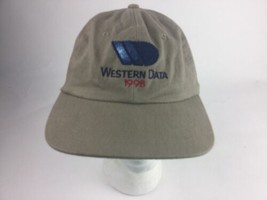 Western Data Texas Brown Embroidered Hat Cap Adjustable Back - £12.10 GBP