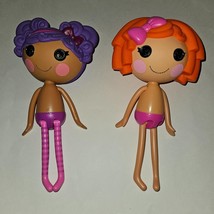 2 Lalaloopsy Dolls Lot Full-Size 12&quot; Sunny Side Up Orange 13&quot; Storm E Sky Purple - £15.78 GBP