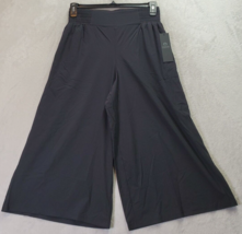 Mono B Yoga Capri Pants Womens Medium Black Nylon Pockets Elastic Waist ... - $17.43