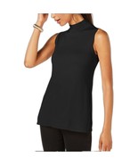 JM Collection Womens L Deep Black Sleeveless Mock Neck Sweater NWT K42 - $377.95 MXN