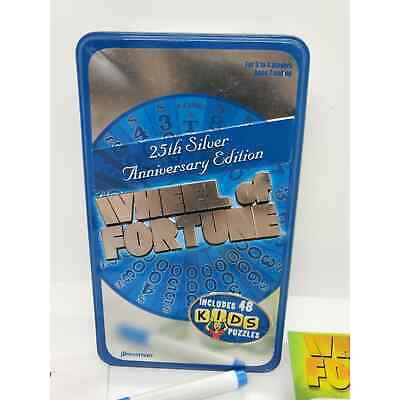 Primary image for Wheel of Fortune 25th Silver Anniversary Edition In Tin 96 Puzzles 2007 Pressman